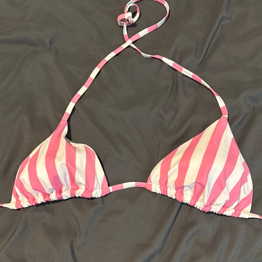 Victoria’s Secret pink and white swim top